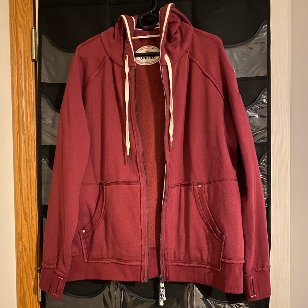 Thumbs United Jamie Zip Hoodie, Red, XL